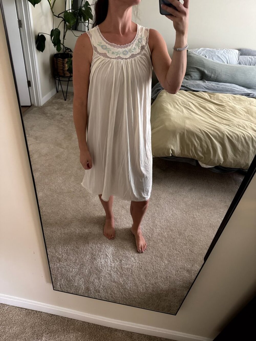 Vintage Carole Hochman for Chevette Embroidered Nightgown